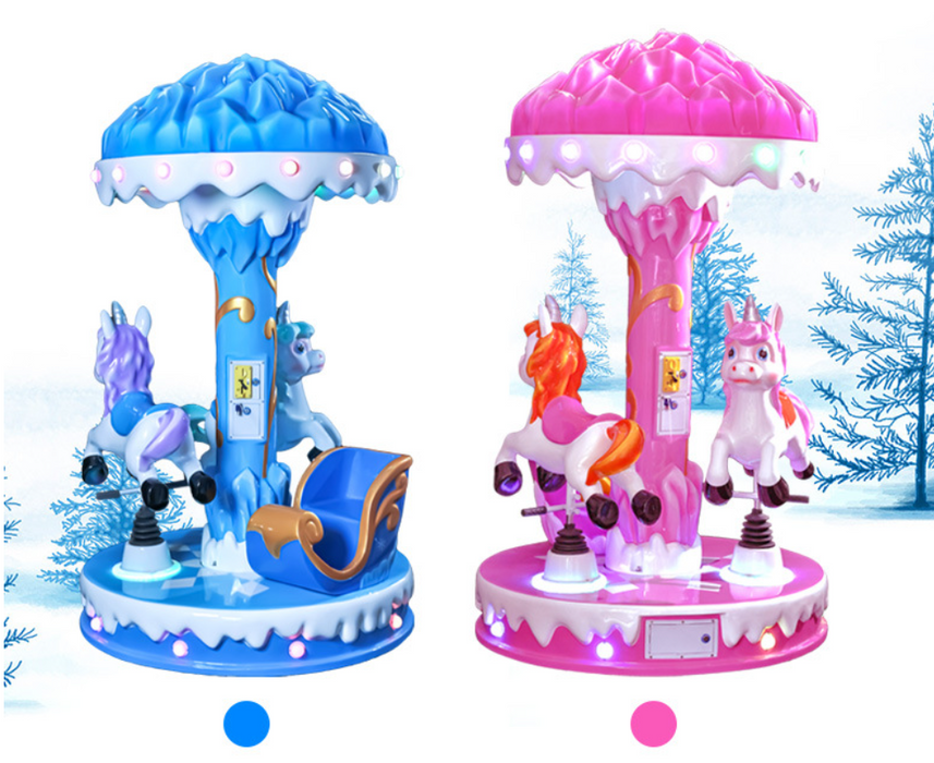 High Quality 3-Seater Ocean Animal Carousel Kids' Coin-Operated Ride for Amusement Park Fiberglass
