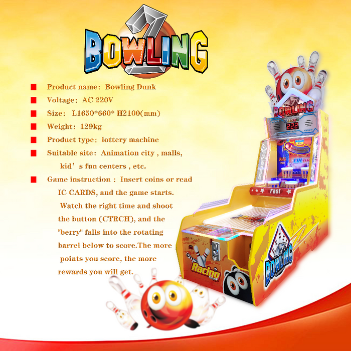 Sport Arcade Machine  - Bowling Big Dunk Carnival Game Machine