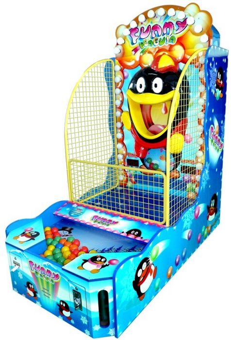 Children Game Machine - Funny Penguin Simulate Pitching Motion Game Machine