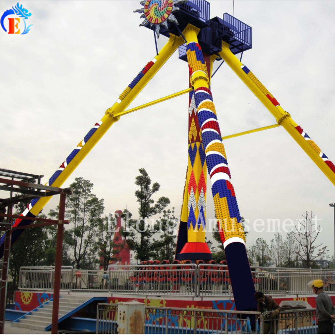 Amusement Park Rides - Rotating Big Frisbee Swing