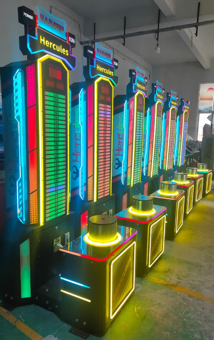 English Language Amusement Park Sledge Hammer King Street Machine Interactive Boxing Game Machine