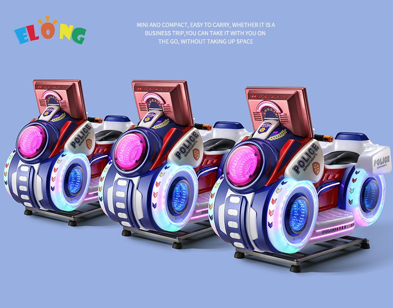 Kiddie Rides - 3D interactive patrol motorcycle