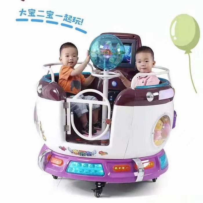 Kiddie Rides - Indoor hot sale revolving cup kiddie ride coin operated plastic rotating games carousel Russian turntable for kids for sale