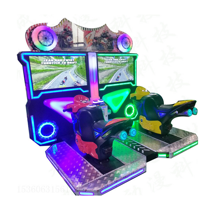 Double Players Motorcycle Racing Simulator Arcade Game Machine