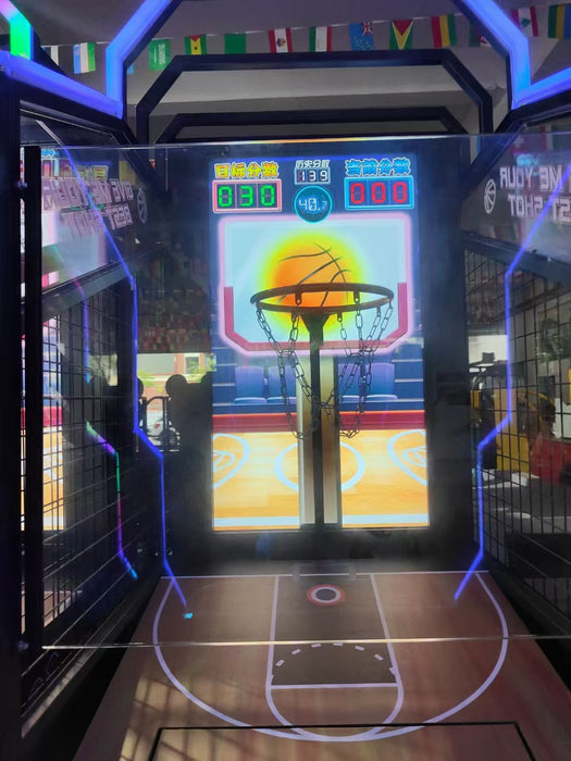 55-Inch English Coin Operated Arcade Basketball Shoot Games Machine