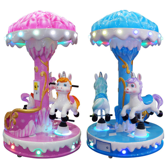 High Quality 3-Seater Ocean Animal Carousel Kids' Coin-Operated Ride for Amusement Park Fiberglass