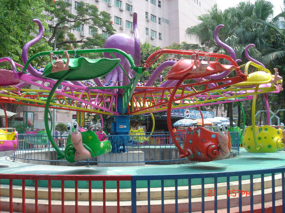 Amusement Park Rides - 24 Seats Snail Double Flying Chair